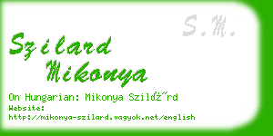 szilard mikonya business card